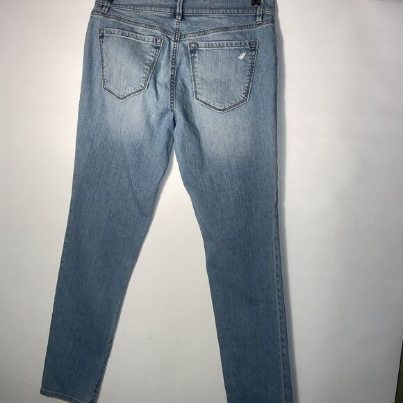 LOFT Relaxed Skinny Jeweled Jeans Pants in Horizon Blue Wash Size 26/2 - Picture 9 of 10